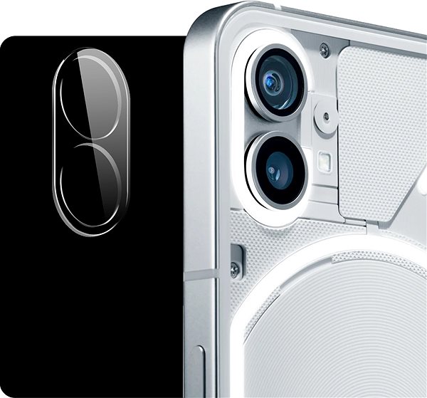 Ochranné sklo Tempered Glass Protector rámčekové na Nothing Phone (1), čierne + sklo na kameru ...
