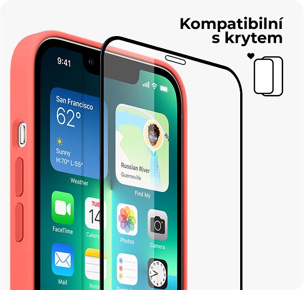 Üvegfólia Tempered Glass Protector iPhone 12 mini 3D üvegfólia + kamera védő fólia + felhelyező keret - Case Friendly ...