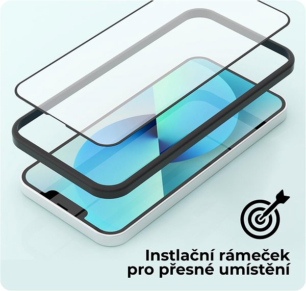 Schutzglas Gehärteter Glasschutz für iPhone 13, 3D + Kameraglas + Einbaurahmen (Case Friendly) ...