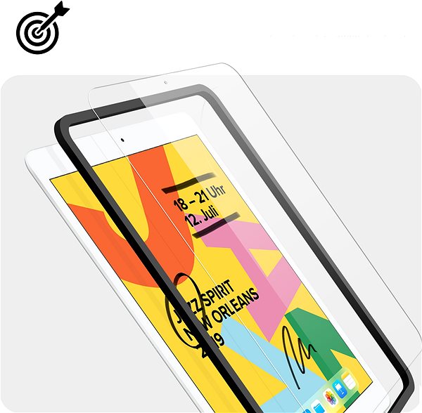 Glass Screen Protector Tempered Glass Protector for iPad 10.2 (2019/ 2020/ 2021) + installation frame ...