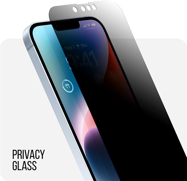 Ochranné sklo Tempered Glass Protector na iPhone 14, Privacy Glass + sklo na kameru (Case Friendly) ...