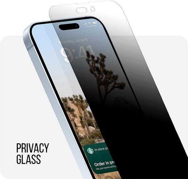 Ochranné sklo Tempered Glass Protector na iPhone 14 Pro, Privacy Glass + sklo na kameru (Case Friendly) ...