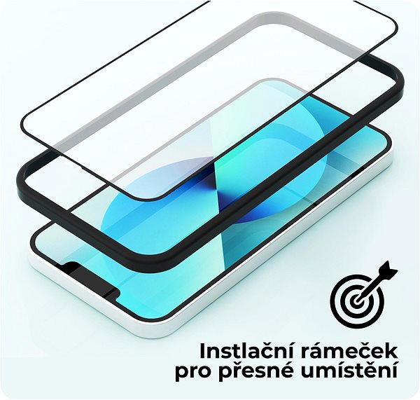 Kamera védő fólia Tempered Glass Protector az iPhone 14-hez, 3D Glass + kameravédő (Case Friendly) ...