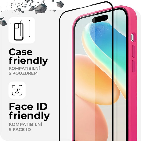 Glass Screen Protector Tempered Glass Protector for iPhone 15 Pro, antibacterial + camera glass ...