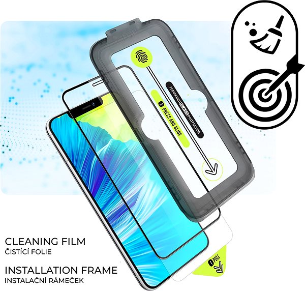 Schutzglas Tempered Glass Protector für iPhone 12 / 12 Pro - Case Friendly + selbstinstallierender Rahmen ...