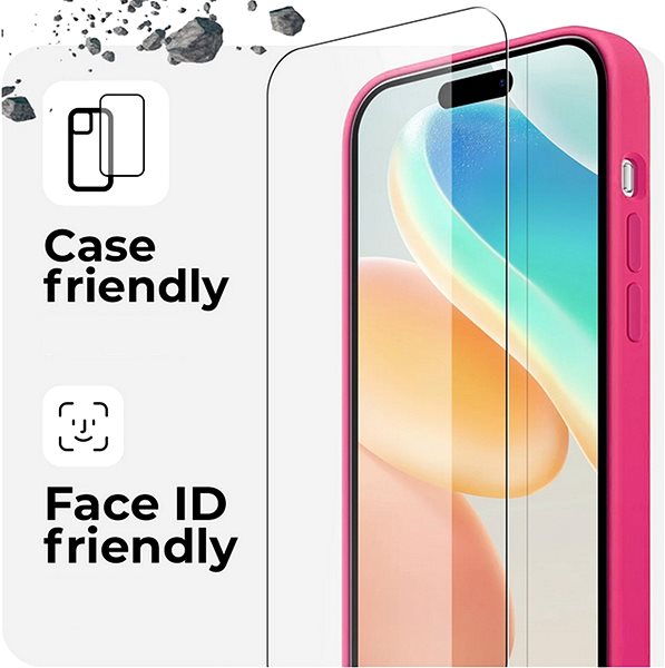 Glass Screen Protector Tempered Glass Protector for iPhone 15 Pro + camera glass (compatible with the case) ...