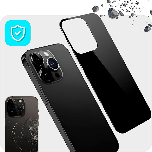 Üvegfólia Tempered Glass Protector iPhone 15 Pro hátlapi üvegfólia + kamera védő fólia ...