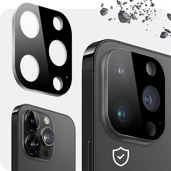 Schutzglas Tempered Glass Protector für iPhone 15 Pro, Glas für die Rückseite + Kamera ...
