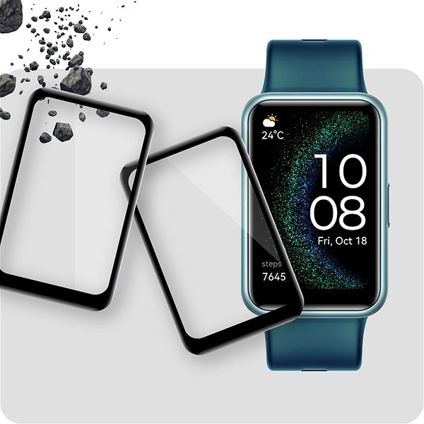 Glass Screen Protector Tempered Glass Protector for Samsung Fit 3, water resistant (2pcs in pack) ...