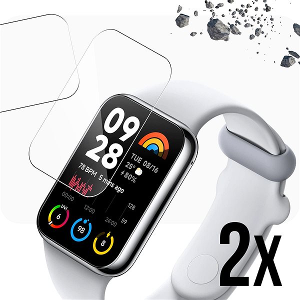 Glass Screen Protector Tempered Glass Protector for Xiaomi Band 8 Pro, waterproof ...