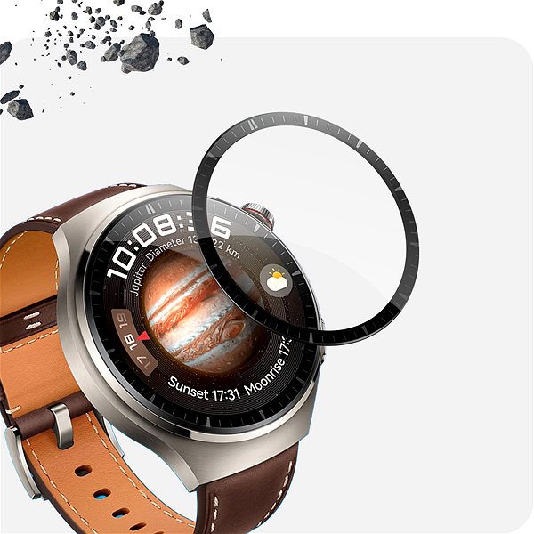 Schutzglas Tempered Glass Protector für das Huawei Watch 4 Pro, wasserdicht ...