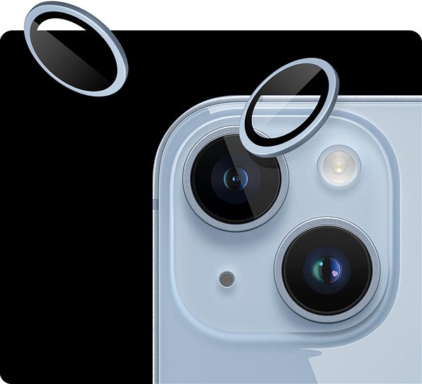 Üvegfólia Tempered Glass Protector iPhone 14/14 Plus/15/15 Plus üvegfólia - 0,5 karátos zafír, kék ...