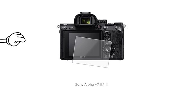 Üvegfólia Tempered Glass Protector 0,3mm Sony Alpha A7 II / III üvegfólia Képernyő