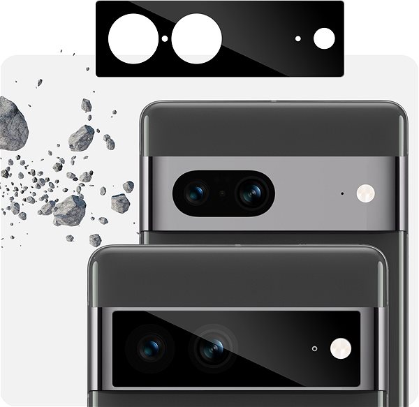 Kamera védő fólia Tempered Glass Protector a Google Pixel 7 készülékhez, keretes + üveg a kamerára ...