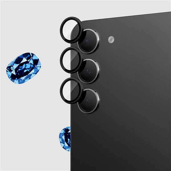 Objektiv-Schutzglas Tempered Glass Protector Saphir für Samsung Galaxy S23+ / S23 - schwarz - 0,5 Karat ...
