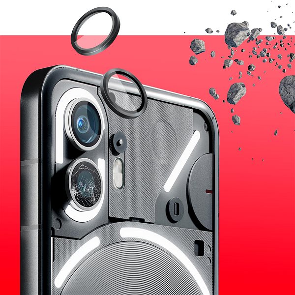 Üvegfólia Tempered Glass Protector Nothing Phone (2) üvegfólia + kamera védő fólia - olvasó támogatás, tokbarát ...