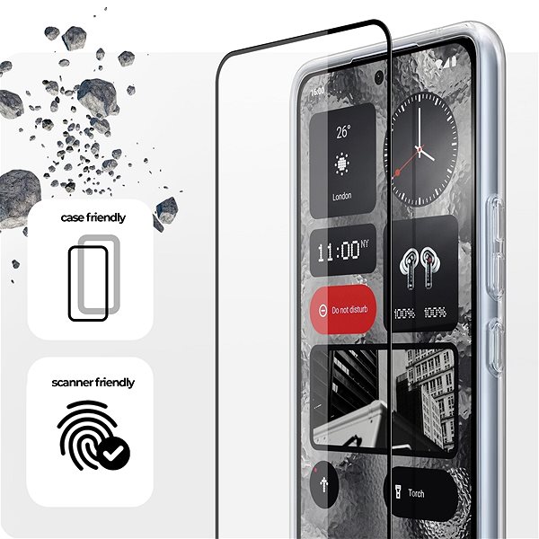 Üvegfólia Tempered Glass Protector Nothing Phone (2) üvegfólia + kamera védő fólia - olvasó támogatás, tokbarát ...