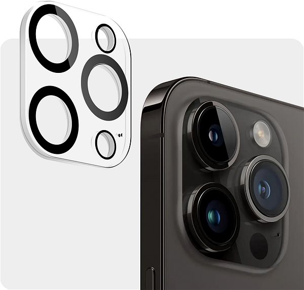 Kamera védő fólia Tempered Glass Protector iPhone 15 Pro kamera védő fólia - tok és vaku kompatibilis ...