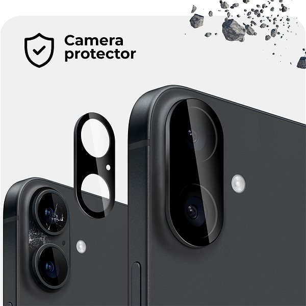 Glass Screen Protector Tempered Glass Protector 3D for iPhone 16 + camera glass + applicator (Case Friendly) ...