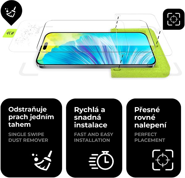 Glass Screen Protector TGP for iPhone 18 Pro Max / 17 Pro Max / 16 Pro Max (SELF-INSTALLING APP) compatible with the case ...