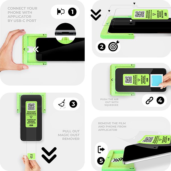 Glass Screen Protector TGP for Xiaomi 14T / 14T Pro (SELF-INSTALLING APPLICATOR) compatible with the case ...