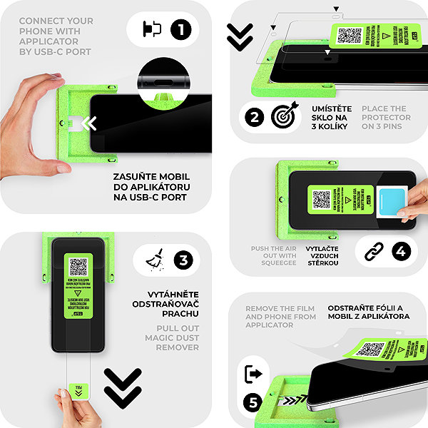 Glass Screen Protector TGP for Samsung Galaxy S25 Ultra (SELF-INSTALLING APP) compatible with the case ...