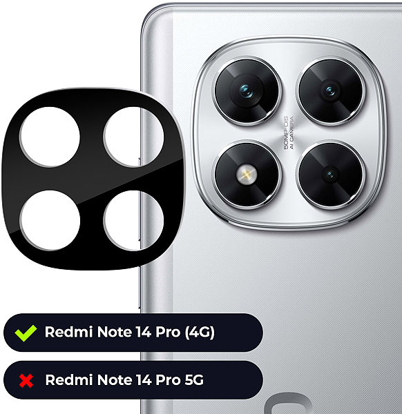 Glass Screen Protector Tempered Glass Protector for Xiaomi Redmi Note 14 Pro 4G ...