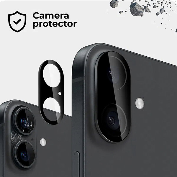 Glass Screen Protector Tempered Glass Protector for iPhone 17 / 16 / 16 Plus, black (Case Friendly) ...