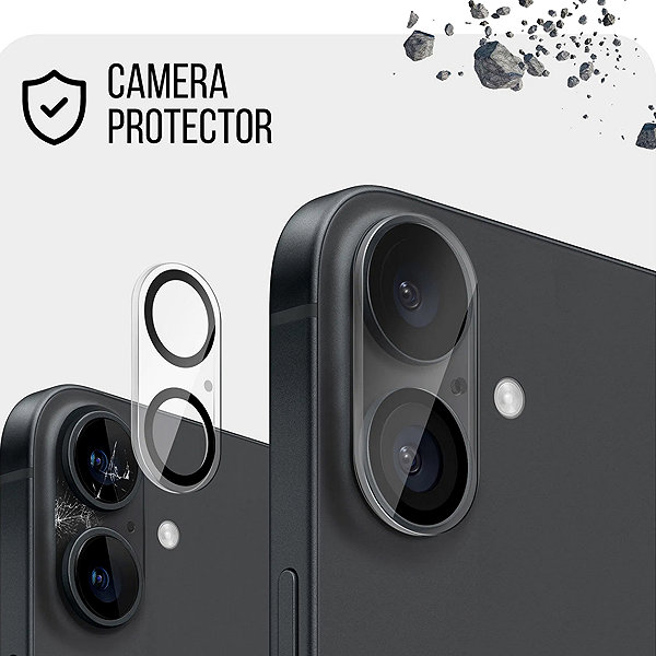 Glass Screen Protector Tempered Glass Protector for iPhone 17 + camera glass (CaseFriendly) ...