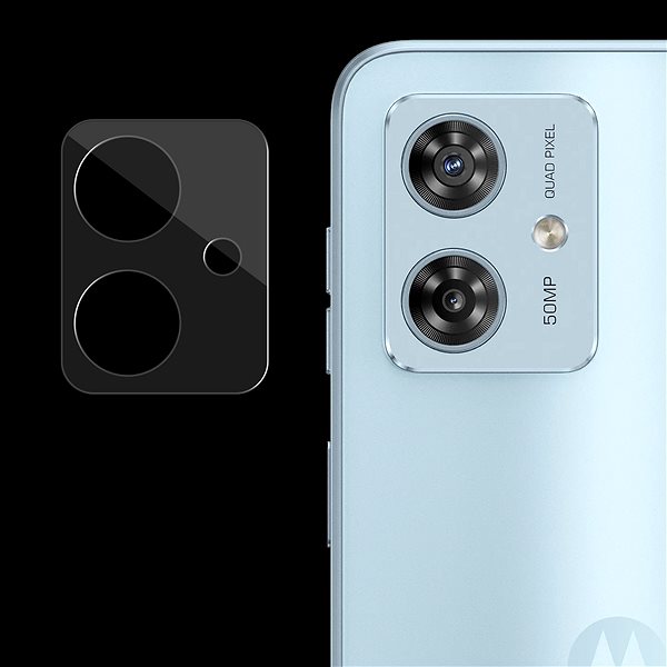 Schutzglas Tempered Glass Protector für das Motorola Moto G54 / G54 Power, kompatibel mit dem Gehäuse + Kameraglas ...