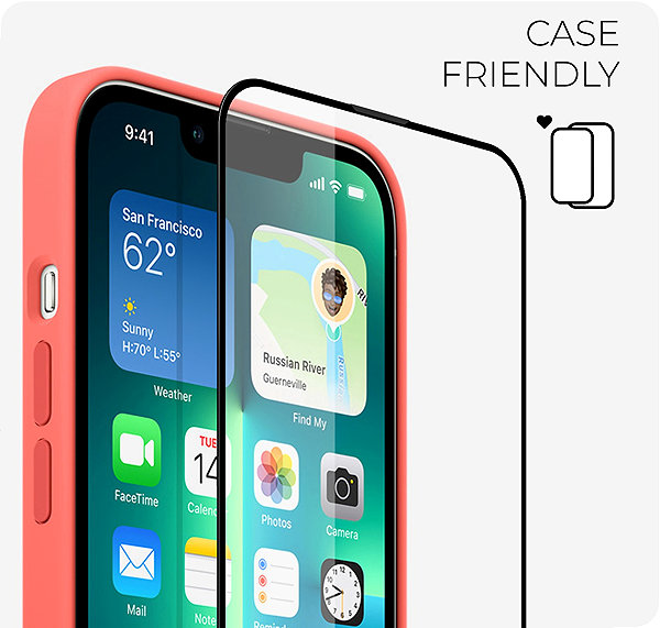 Glass Screen Protector Tempered Glass Protector for iPhone 12 / 12 Pro + self-cleaning applicator (3 pack) ...