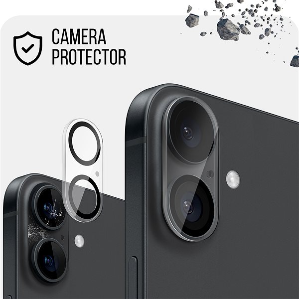 Glass Screen Protector Tempered Glass Protector for iPhone 16 Plus + camera glass (Case Friendly) ...