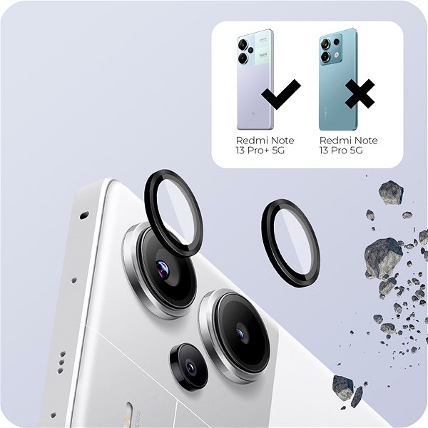 Objektiv-Schutzglas Tempered Glass Protector für das Xiaomi Redmi Note 13 Pro+ 5G (kompatibel mit dem Gehäuse) ...