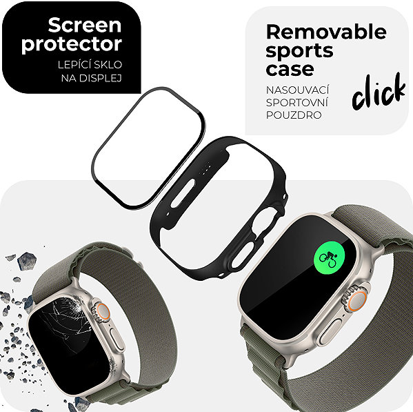 Glass Screen Protector Tempered Glass Protector for Apple Watch Ultra 3 / 2 / 1, water resistant ...