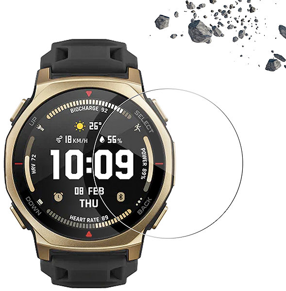 Glass Screen Protector Tempered Glass Protector for Amazfit T-Rex 3 Pro 44mm, waterproof ...