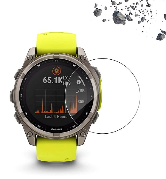 Glass Screen Protector Tempered Glass Protector for Garmin Fenix 8 Solar 47mm, water resistant ...