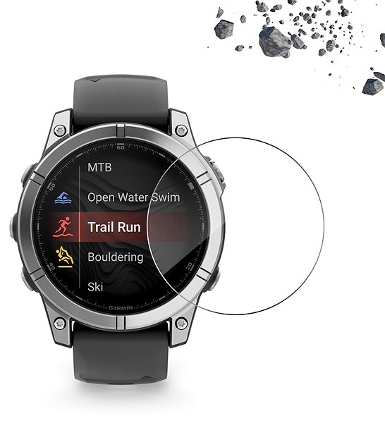 Glass Screen Protector Tempered Glass Protector for Garmin Fenix E 47mm, waterproof ...