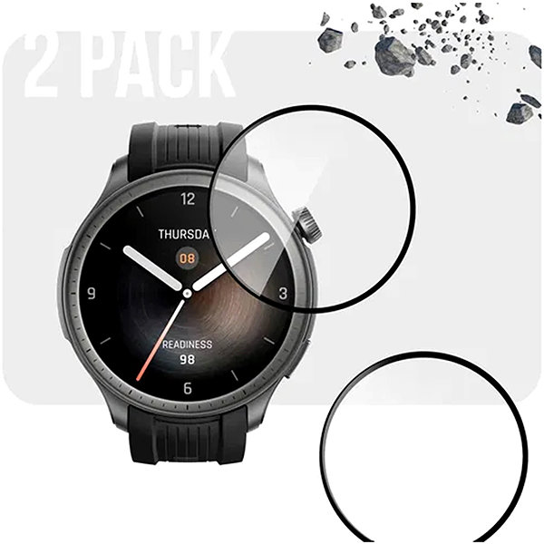 Glass Screen Protector Tempered Glass Protector for Amazfit Balance, Waterproof ...