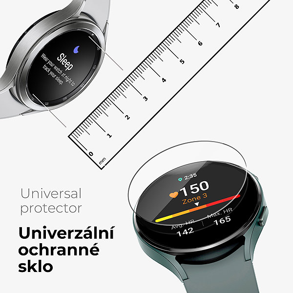 Glass Screen Protector Tempered Glass Protector universal for watches (33 mm) waterproof ...
