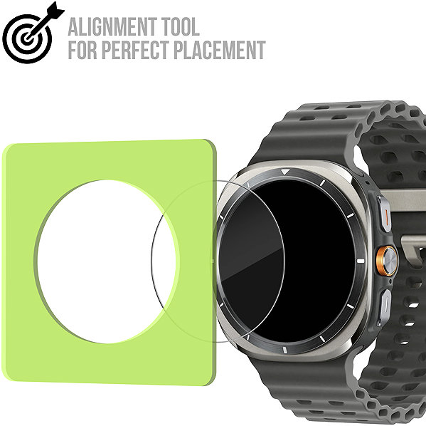 Glass Screen Protector Tempered Glass Protector for Samsung Galaxy Watch Ultra, waterproof + applicator ...