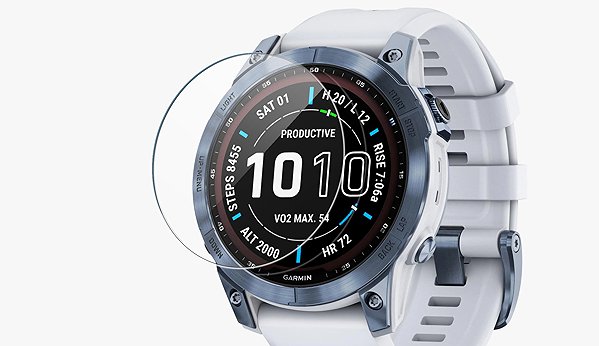 Glass Screen Protector Tempered Glass Protector for Garmin Fenix 7 / Fenix E / Fenix 8 Solar 47mm / Epix Gen2, waterproof ...