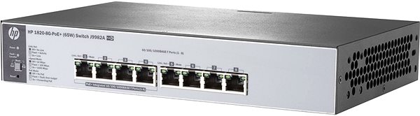 Switch HPE 1820 8G PoE+ (65 W) Anschlussmöglichkeiten (Ports)