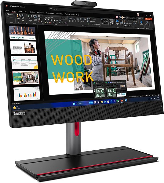 Lenovo ThinkCentre M90a Gen 5 Black All In One PC.