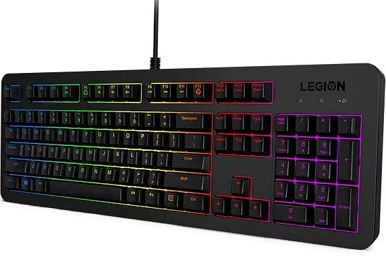 Herná klávesnica Lenovo Legion K300 RGB Gaming Keyboard – CZ & SK Bočný pohľad