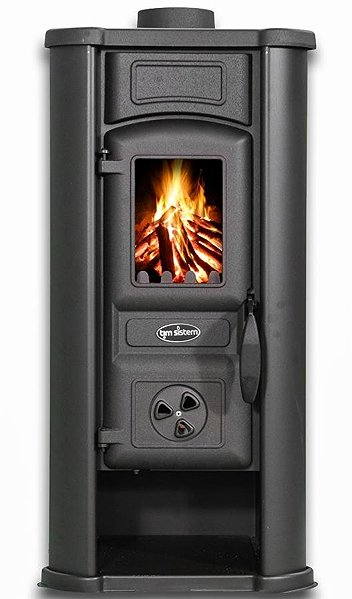 Tim Sistem Diana ECO Beige Fireplace Stove, 4.73kW, 120mm flue pipe.