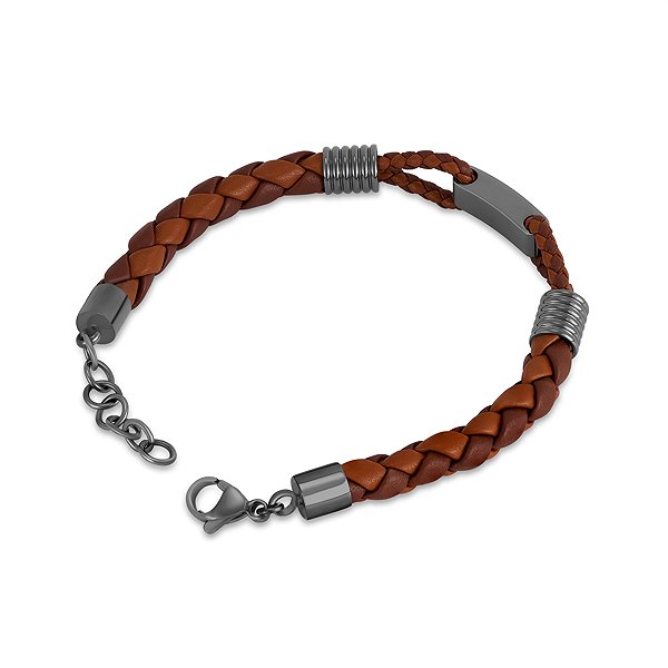 Timberland men's leather bracelet brown TDAGB0003003 .