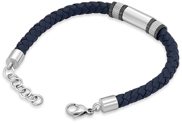 Timberland Men's Leather Bracelet Blue TDAGB0003202.