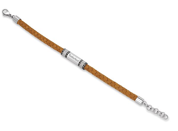Timberland Men's Light Brown Leather Bracelet TDAGB0003203.