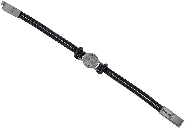 Timberland men's black leather bracelet TDAGB0003302.