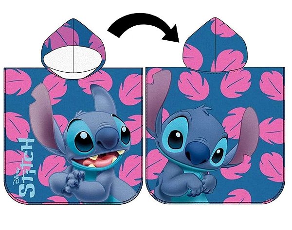 TipTrade Lilo and Stitch towelling poncho 55 × 110 cm .